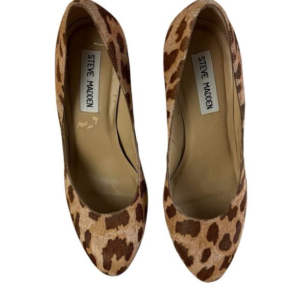 Steve Madden HOGARRT Calf Skin Leather Stiletto Heel Sz 6.5 Leopard Western Club - Picture 5 of 13